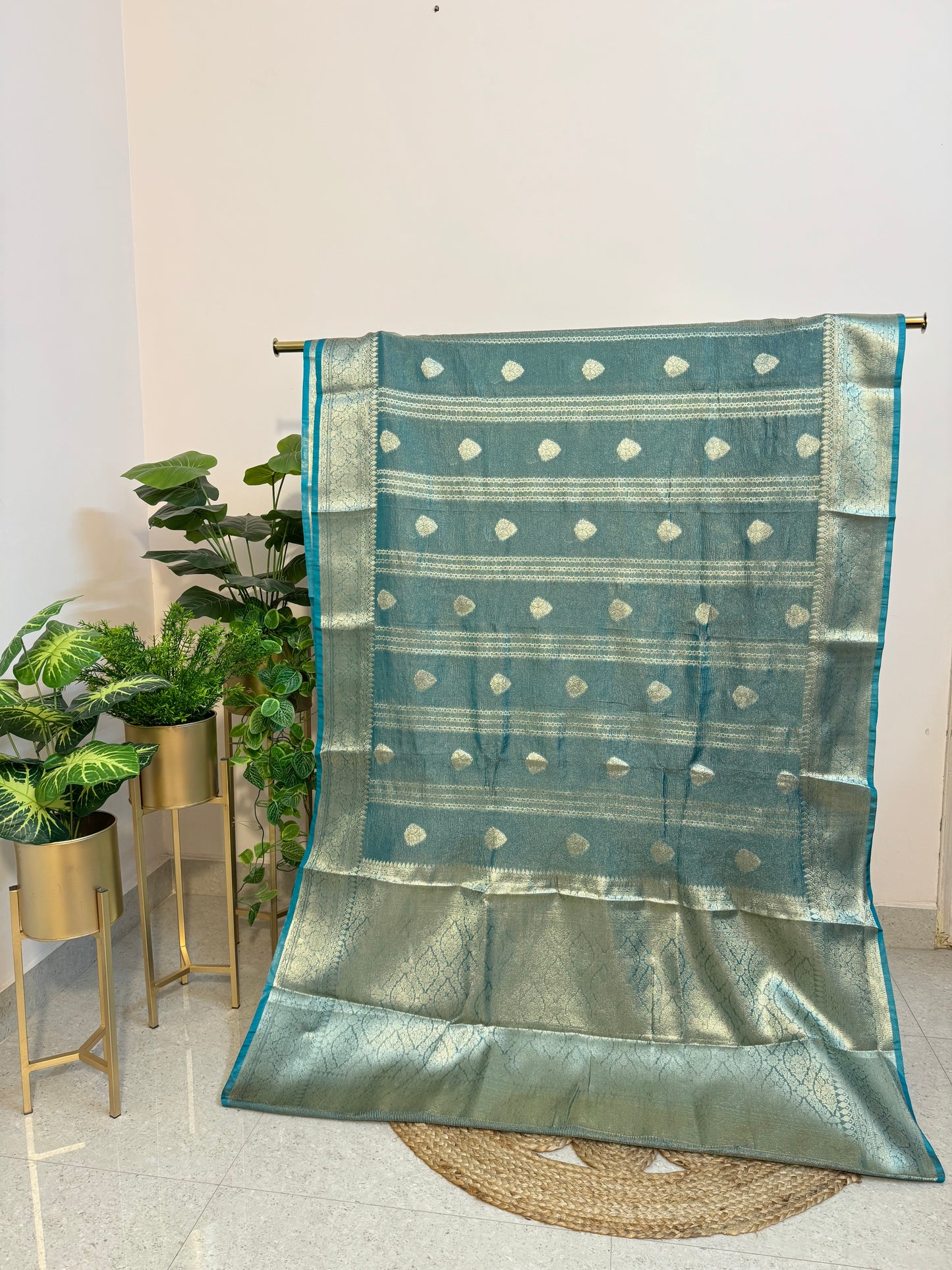 Banarasi crush soft tissue silk saree