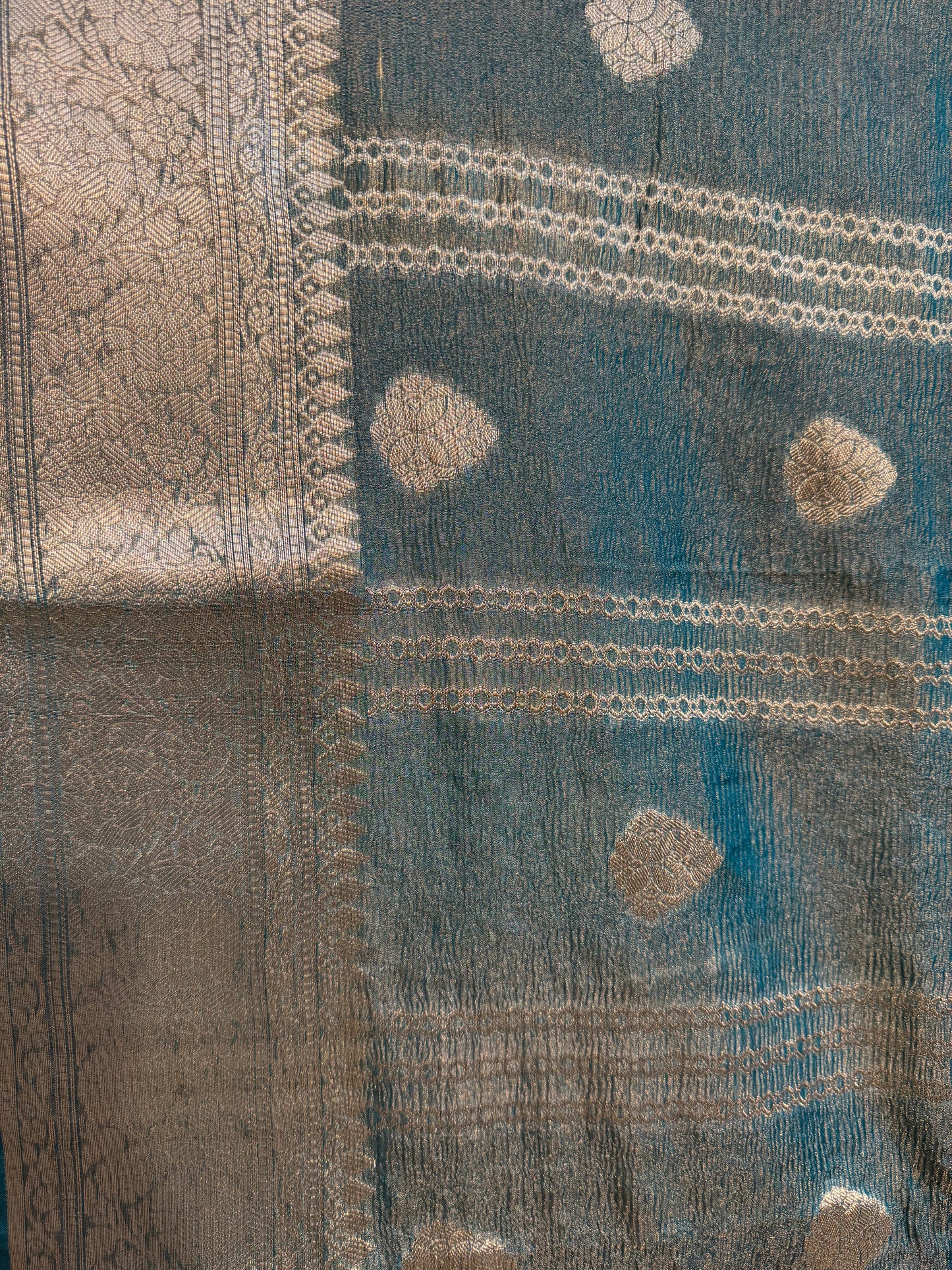 Banarasi crush soft tissue silk saree