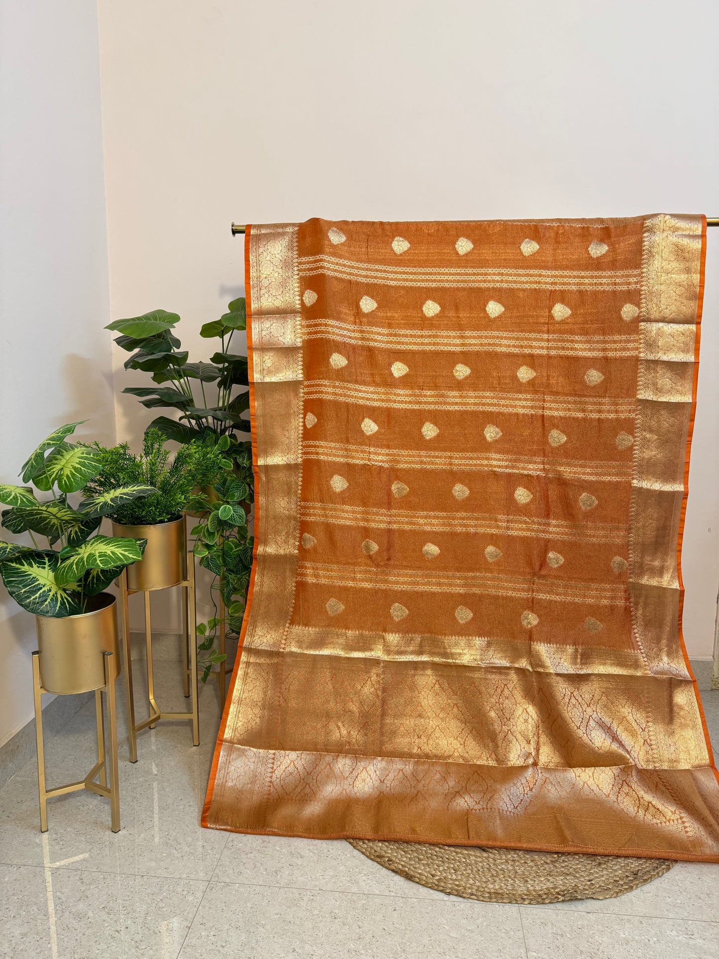 Banarasi crush soft tissue silk saree
