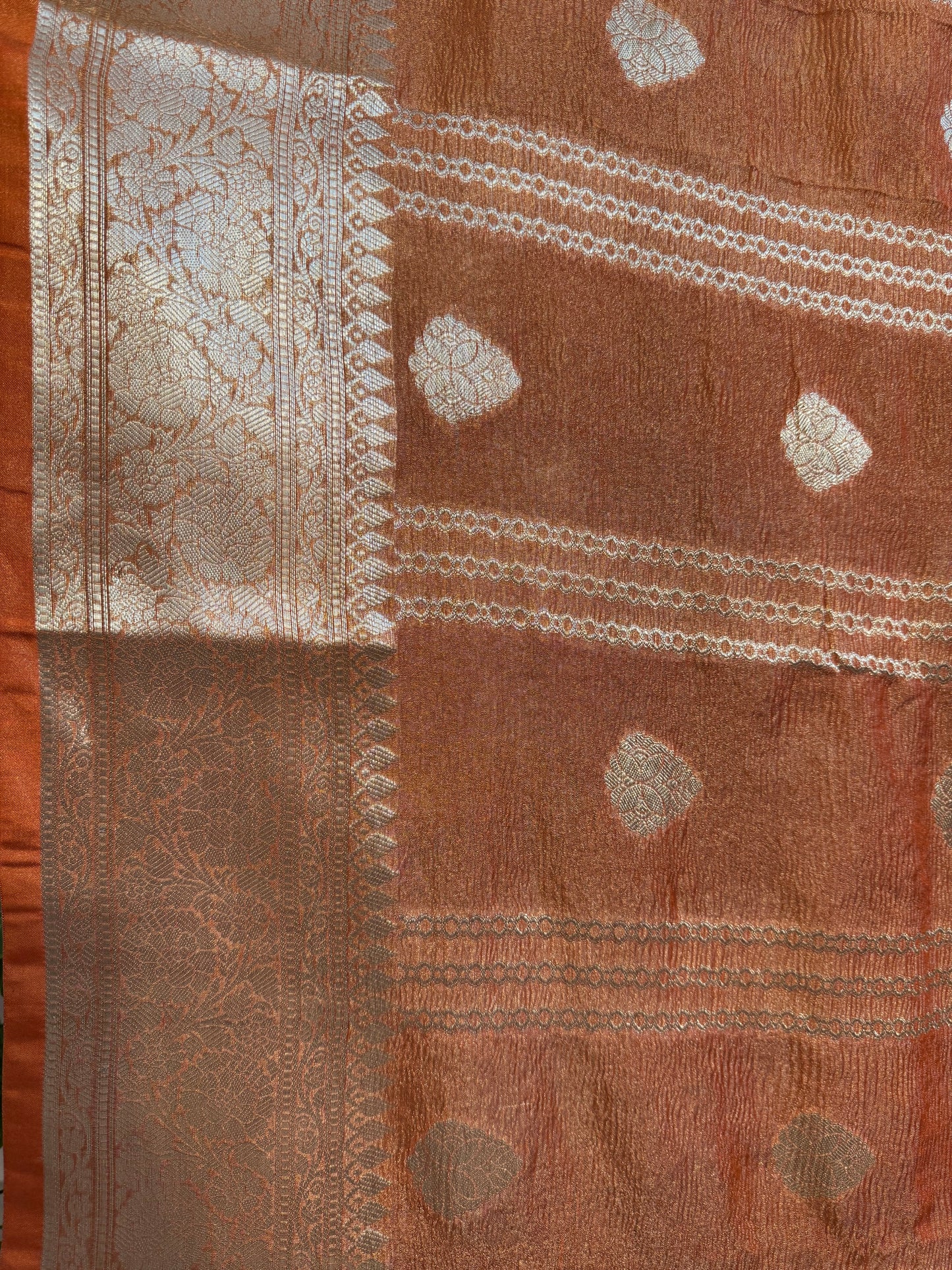 Banarasi crush soft tissue silk saree