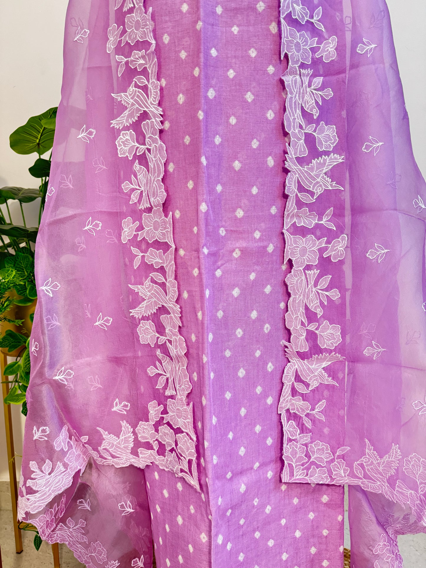 Pure Linen organza suit