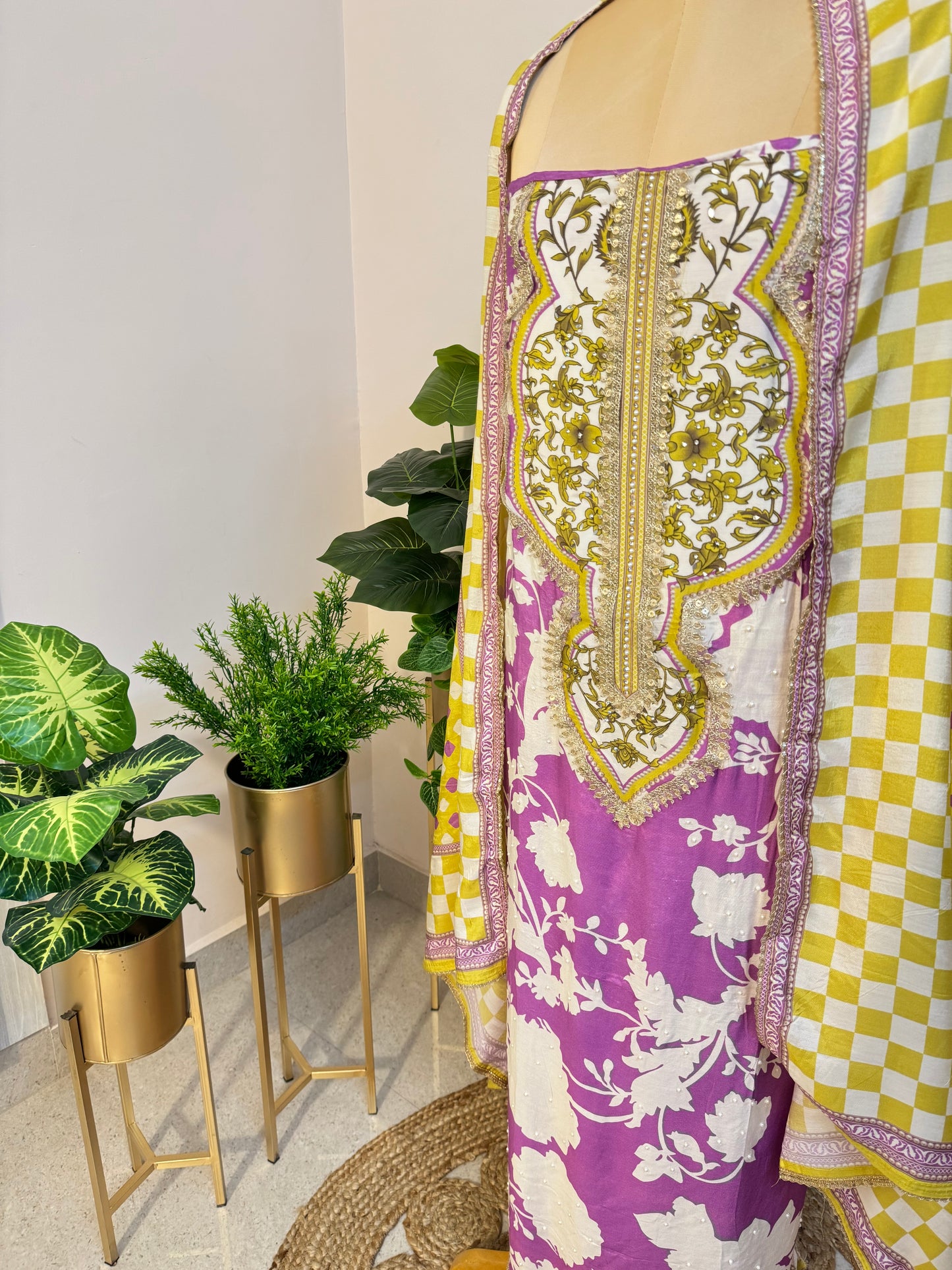 Pure muslin suit