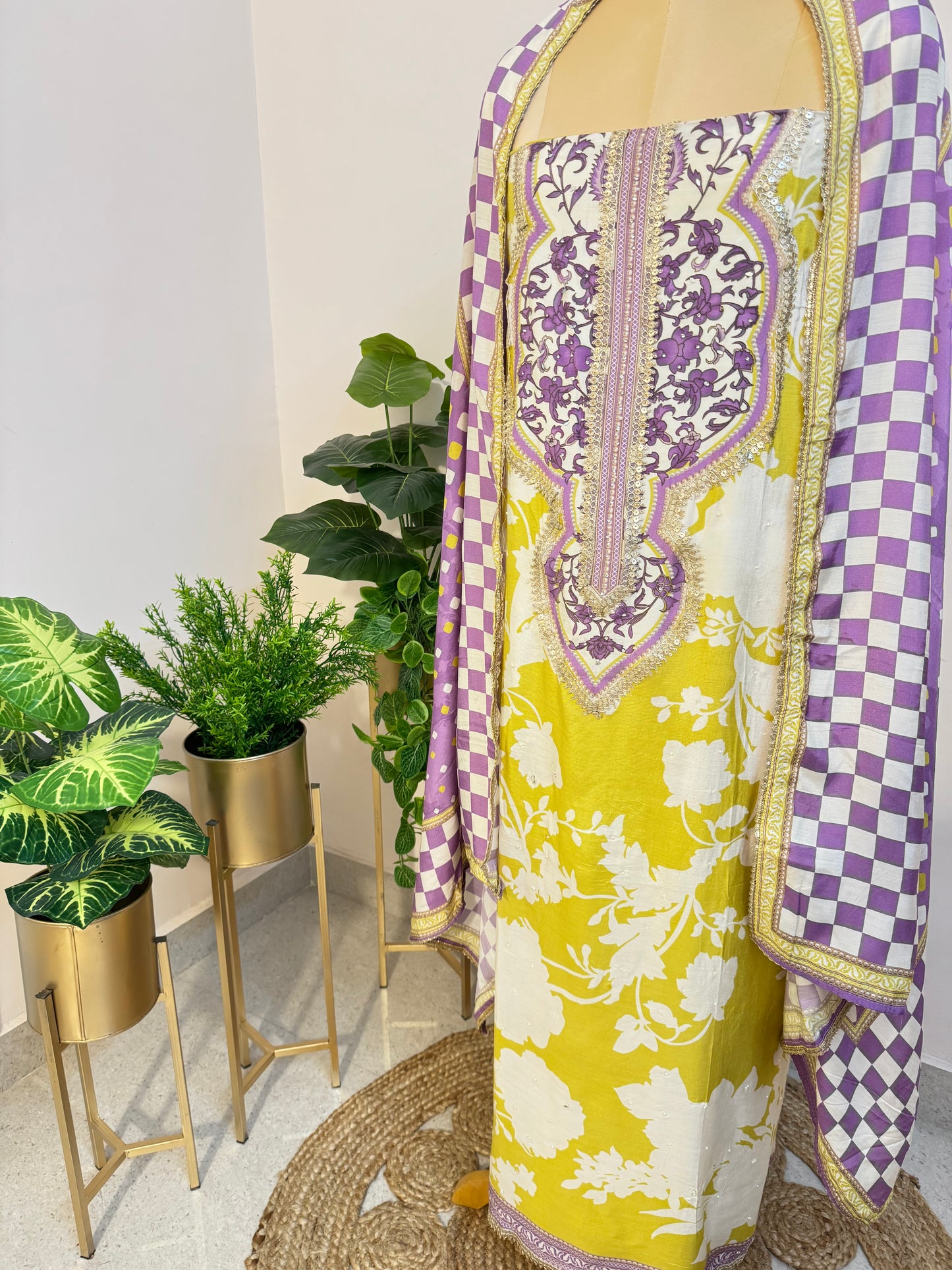 Pure muslin suit