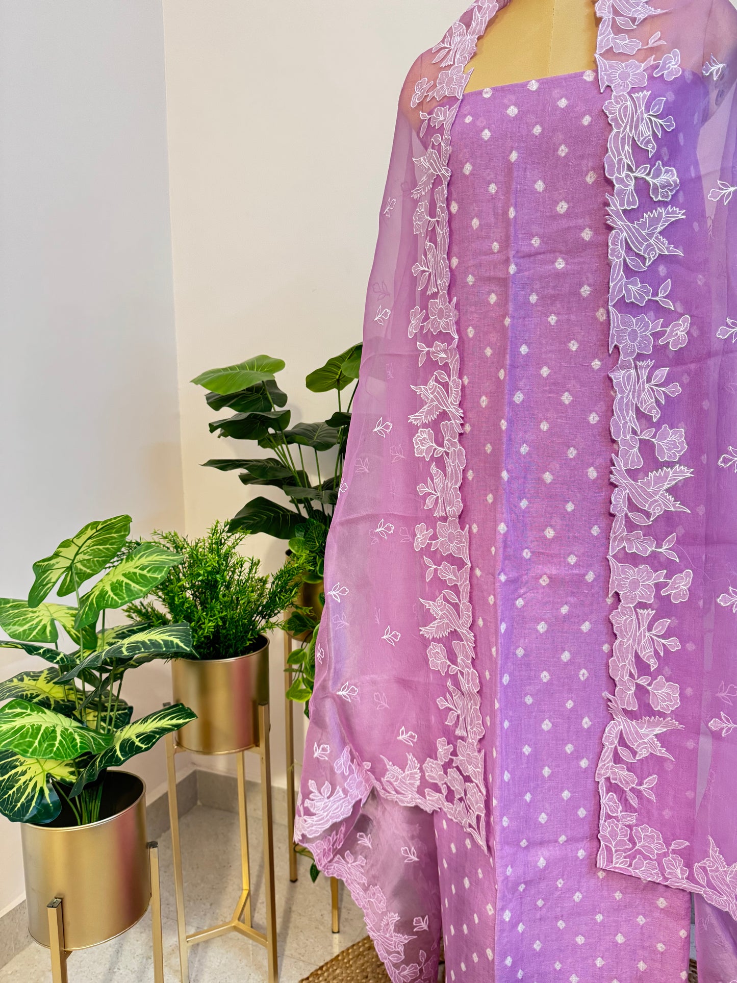 Pure Linen organza suit