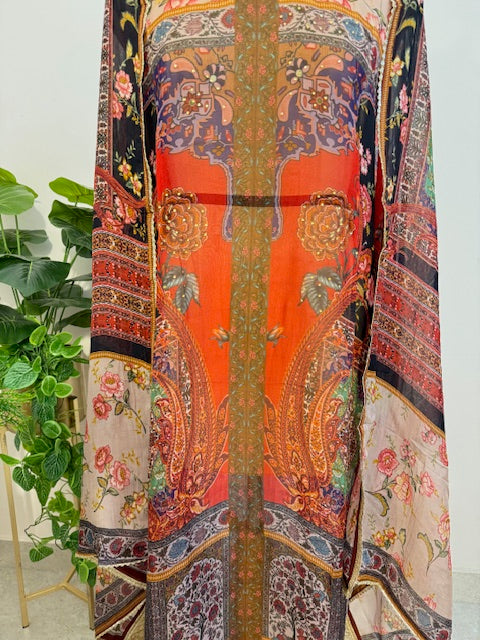 Organza Semi stitched suit