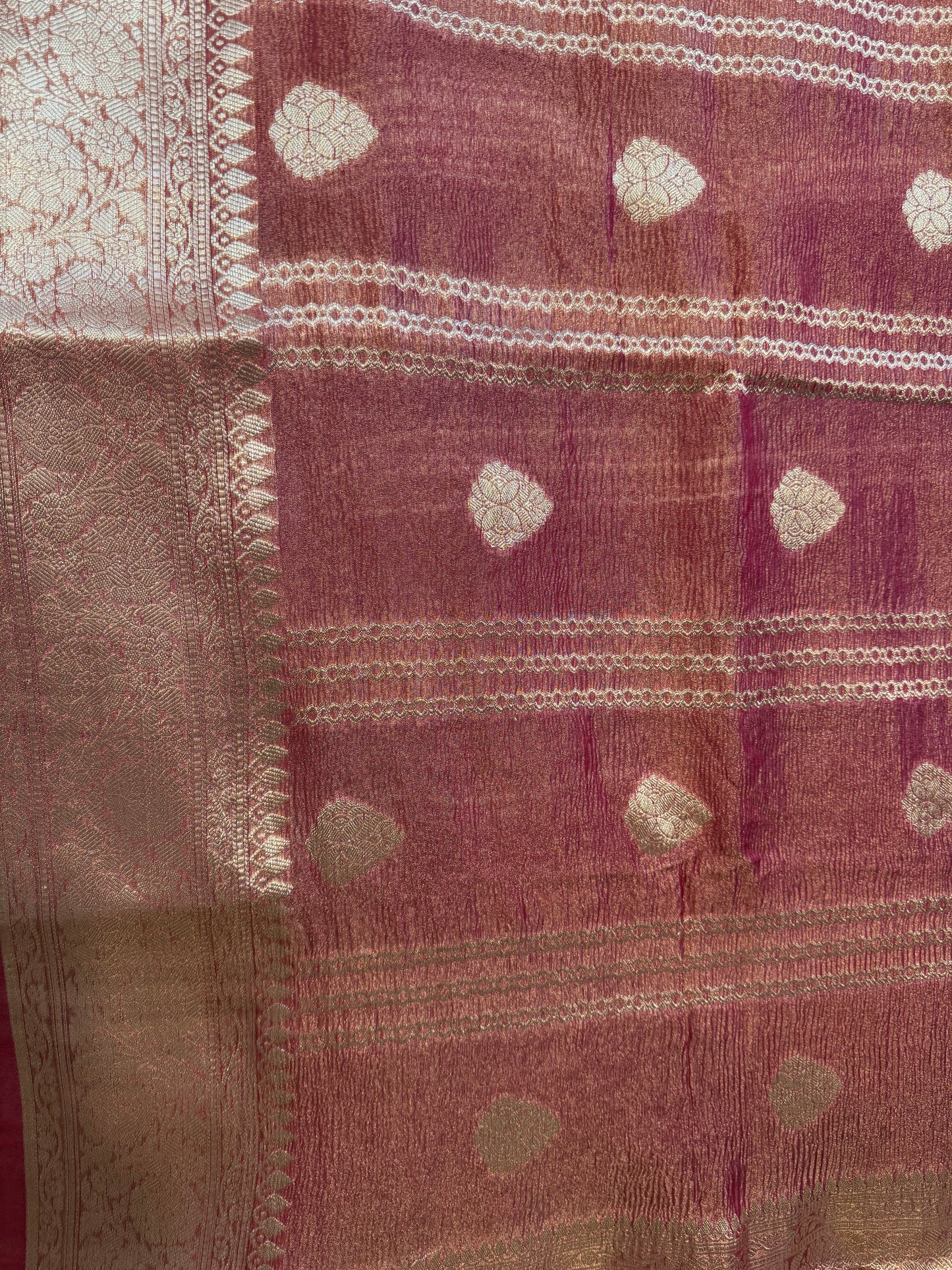Banarasi crush soft tissue silk saree