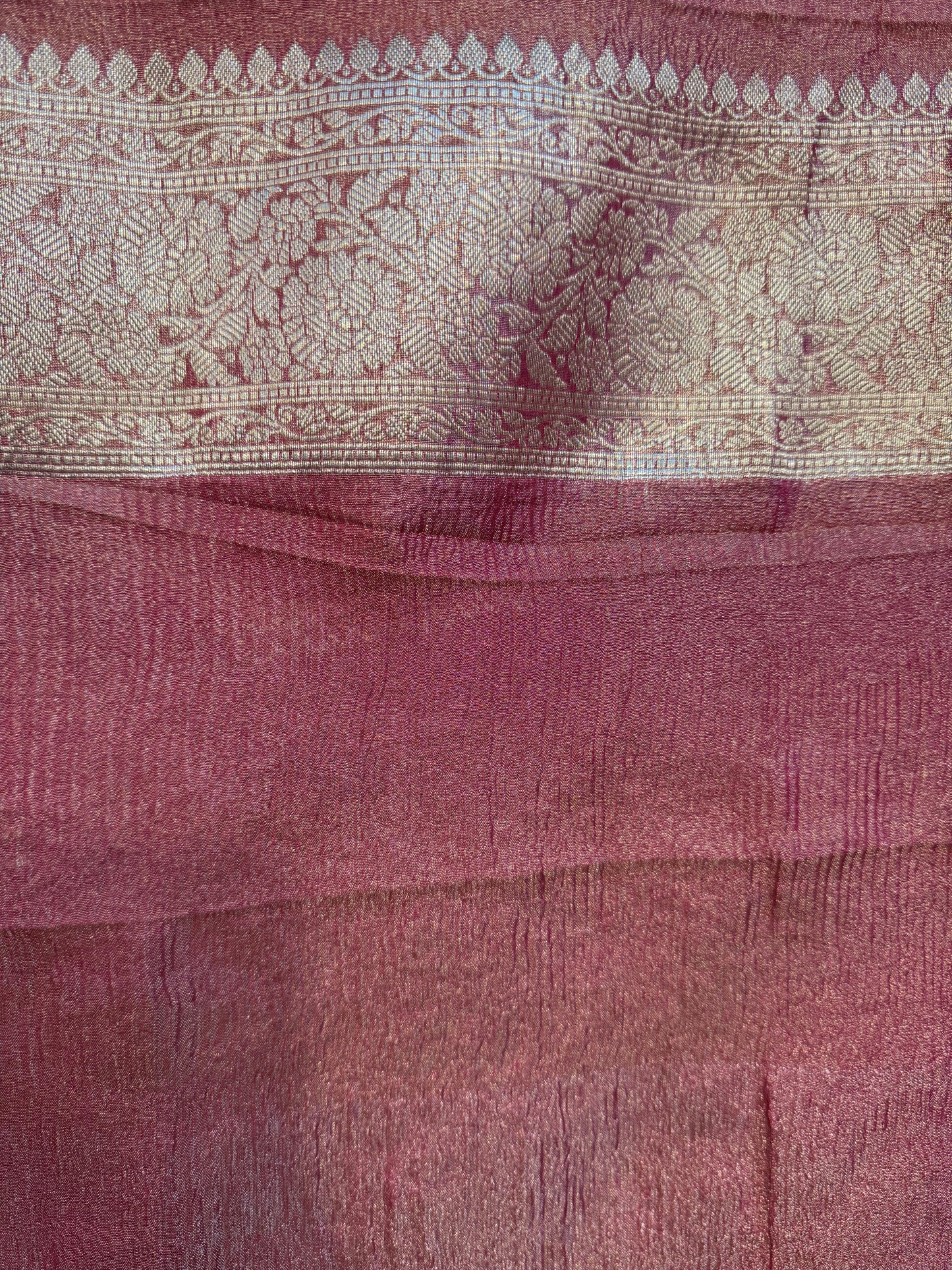 Banarasi crush soft tissue silk saree