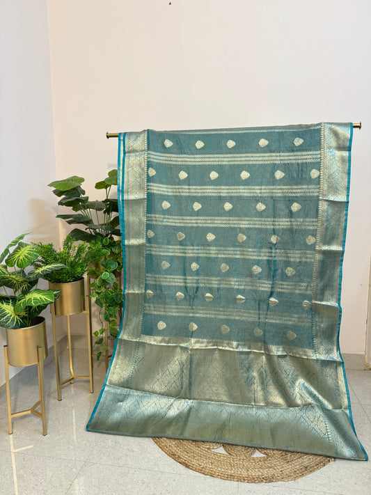 Banarasi crush soft tissue silk saree