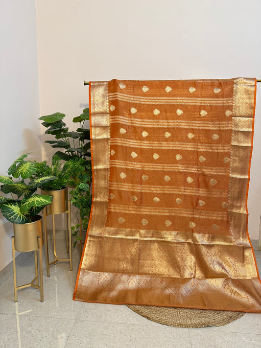 Banarasi crush soft tissue silk saree
