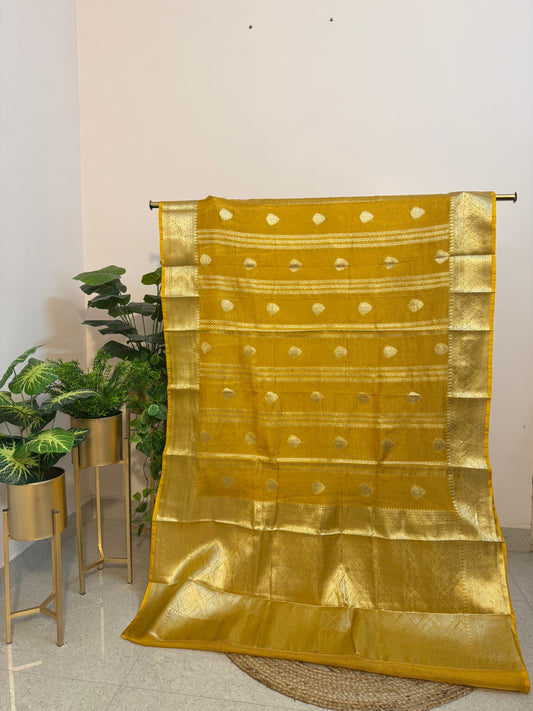 Banarasi crush soft tissue silk saree
