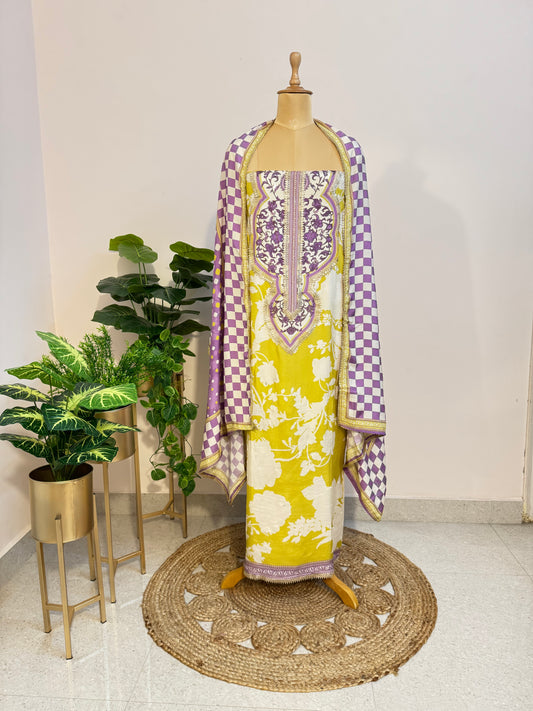 Pure muslin suit