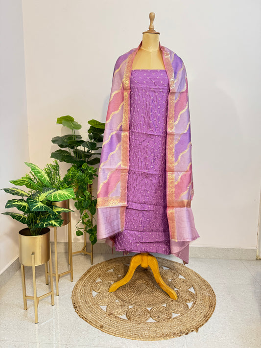 Pure Bandhani Silk suit