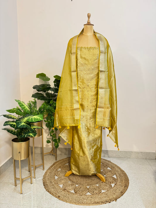 Pure Banarasi silk Glass tissue suit